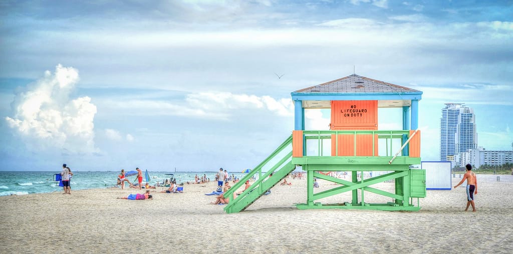 south beach florida lifeguard stand 884627